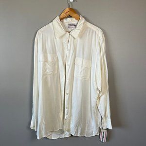 Vintage deadstock white long sleeve blouse